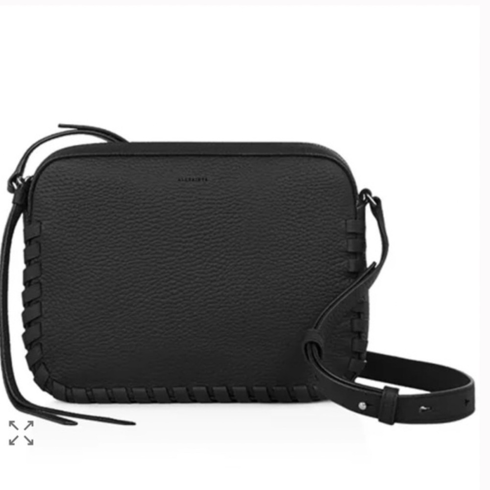 All Saints Elegant Black Leather Crossbody Bag - Picture 6 of 9